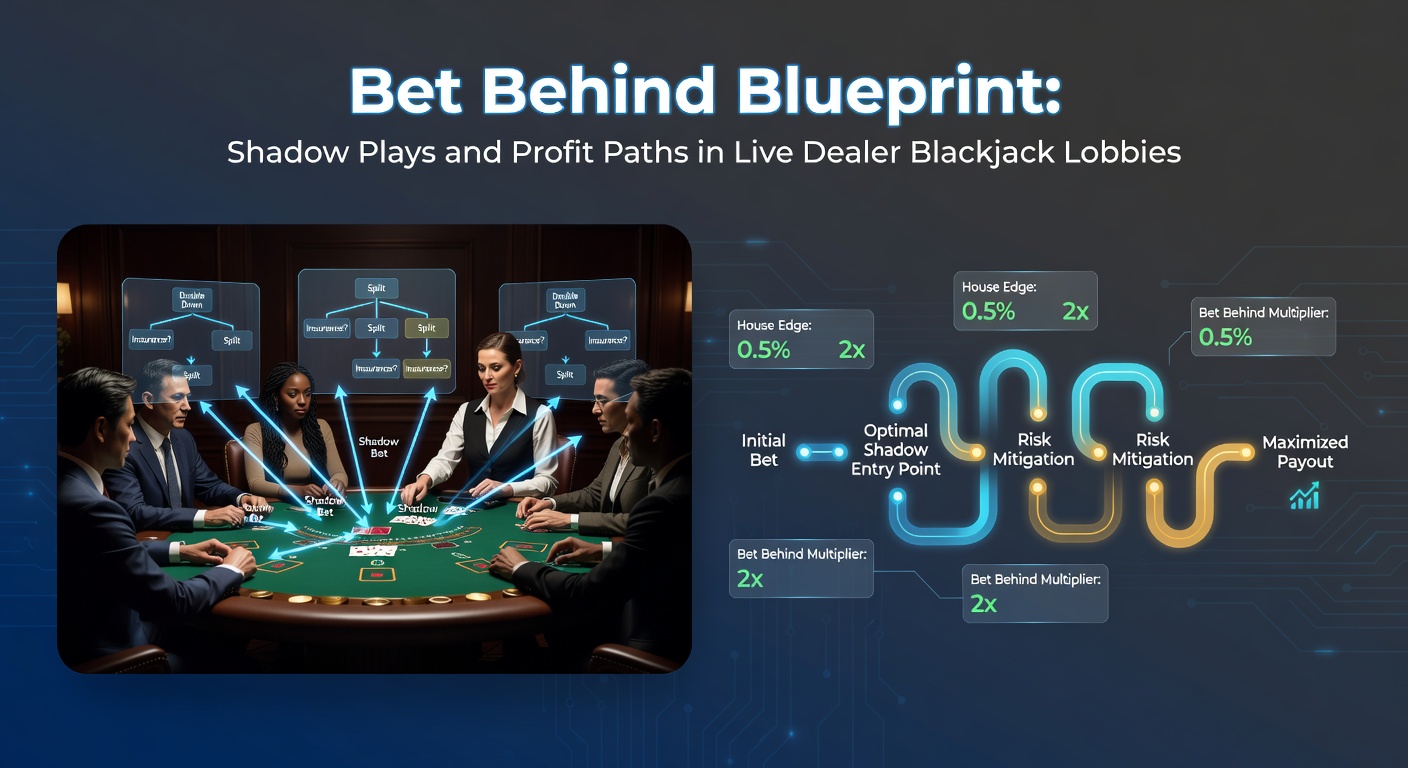 Vibrant live dealer blackjack lobby interface highlighting bet behind options on player seats