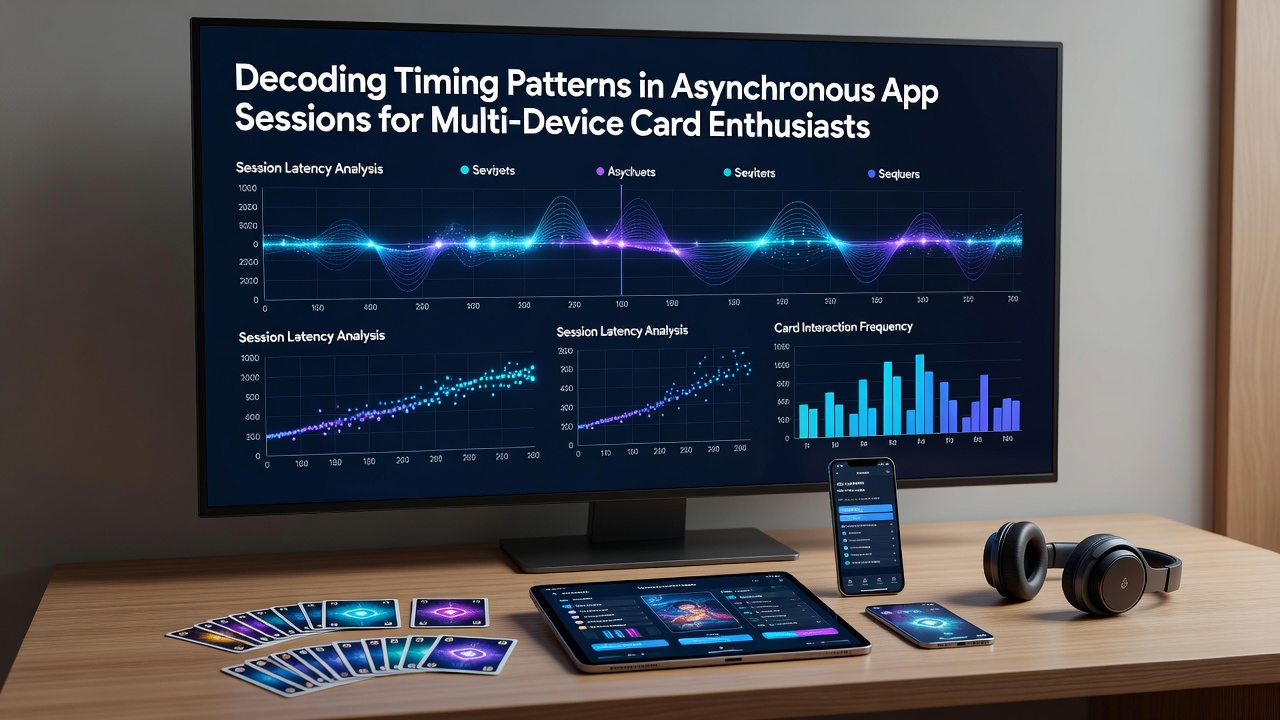 Graph displaying timing pattern analysis with session intervals plotted across multiple devices
