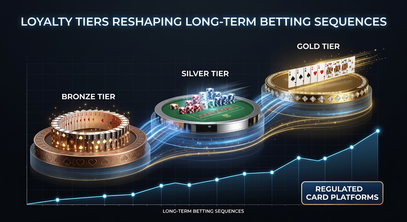 Loyalty tier progression chart showing player levels and rewards on regulated card platforms