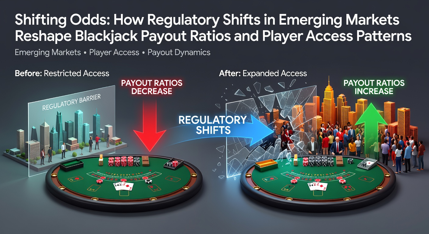 Regulatory documents and blackjack tables illustrating market changes in emerging regions