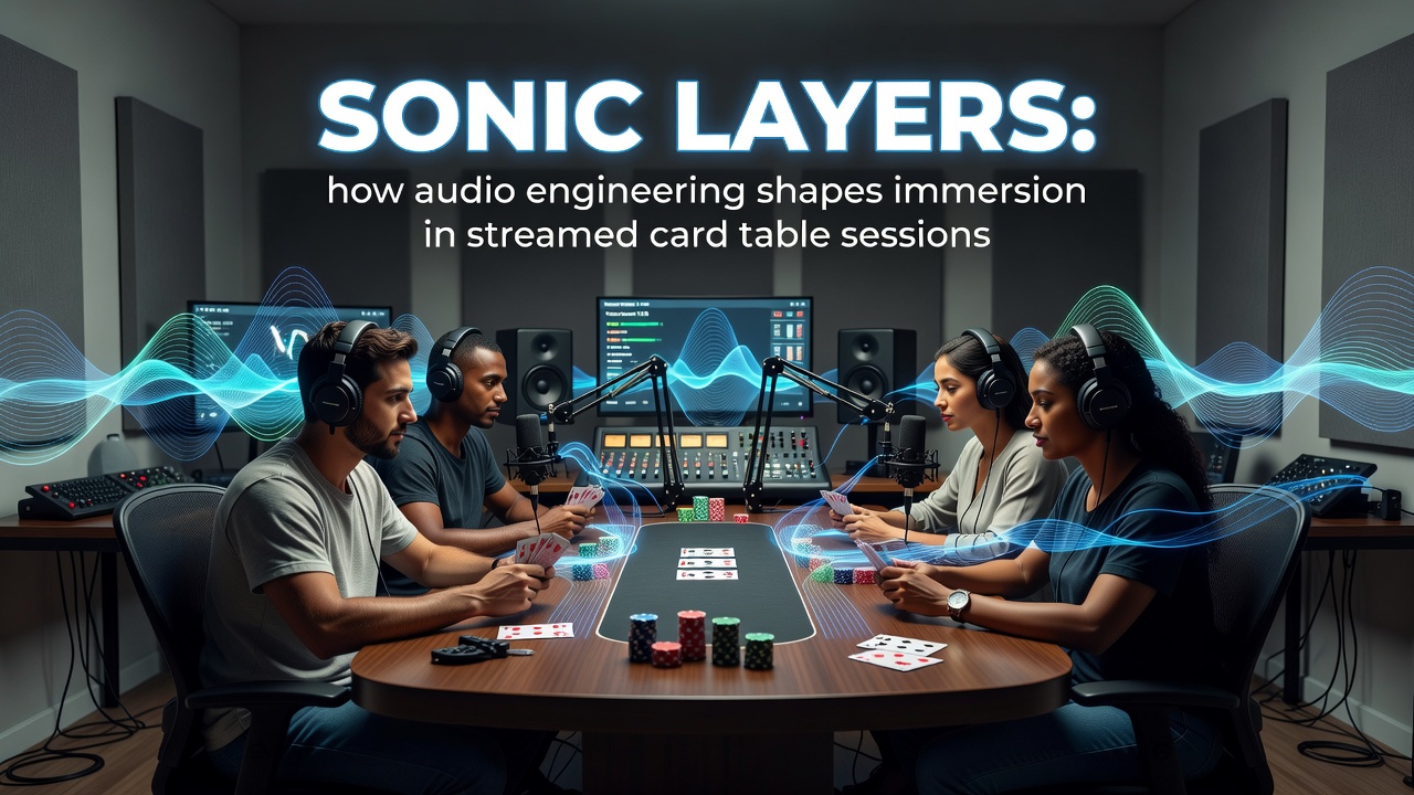 Audio mixing console and microphone setup for live streamed blackjack tables